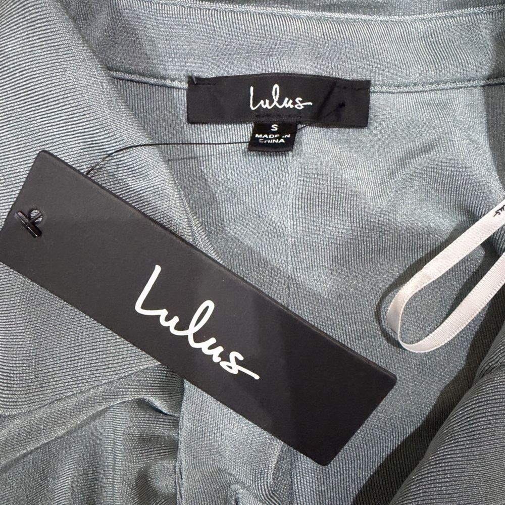 Lulu's Light Gray Ruched Dress - Picture 3 of 3